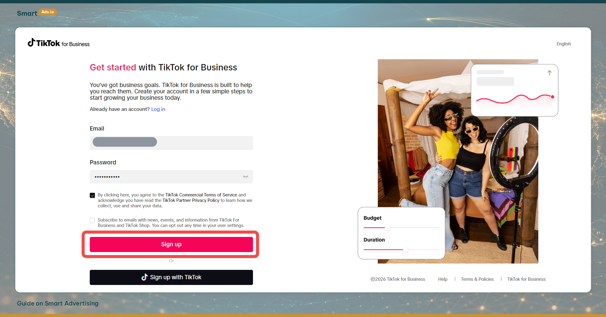 Step 3 — TikTok Business account