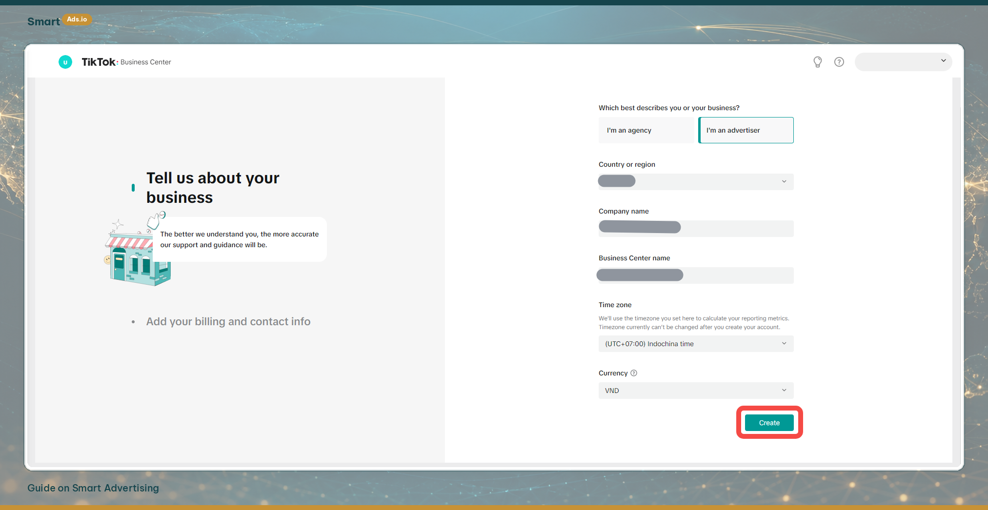 Step 3 — TikTok Business account