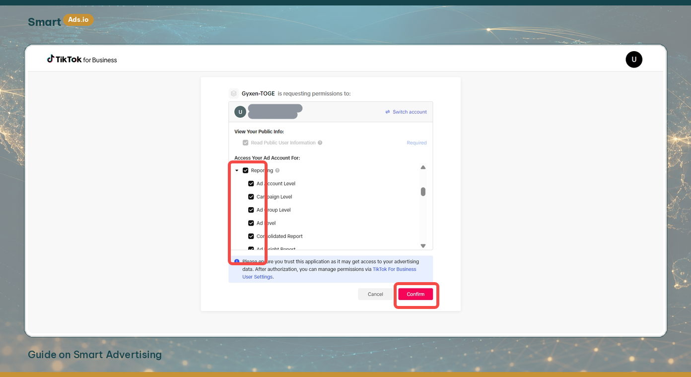 Step 6 — Link TikTok Business account