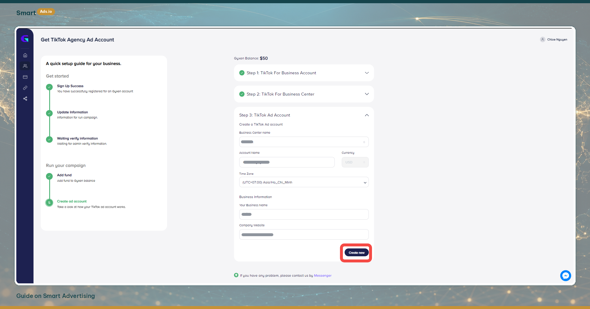 Step 6 — Link TikTok Business account