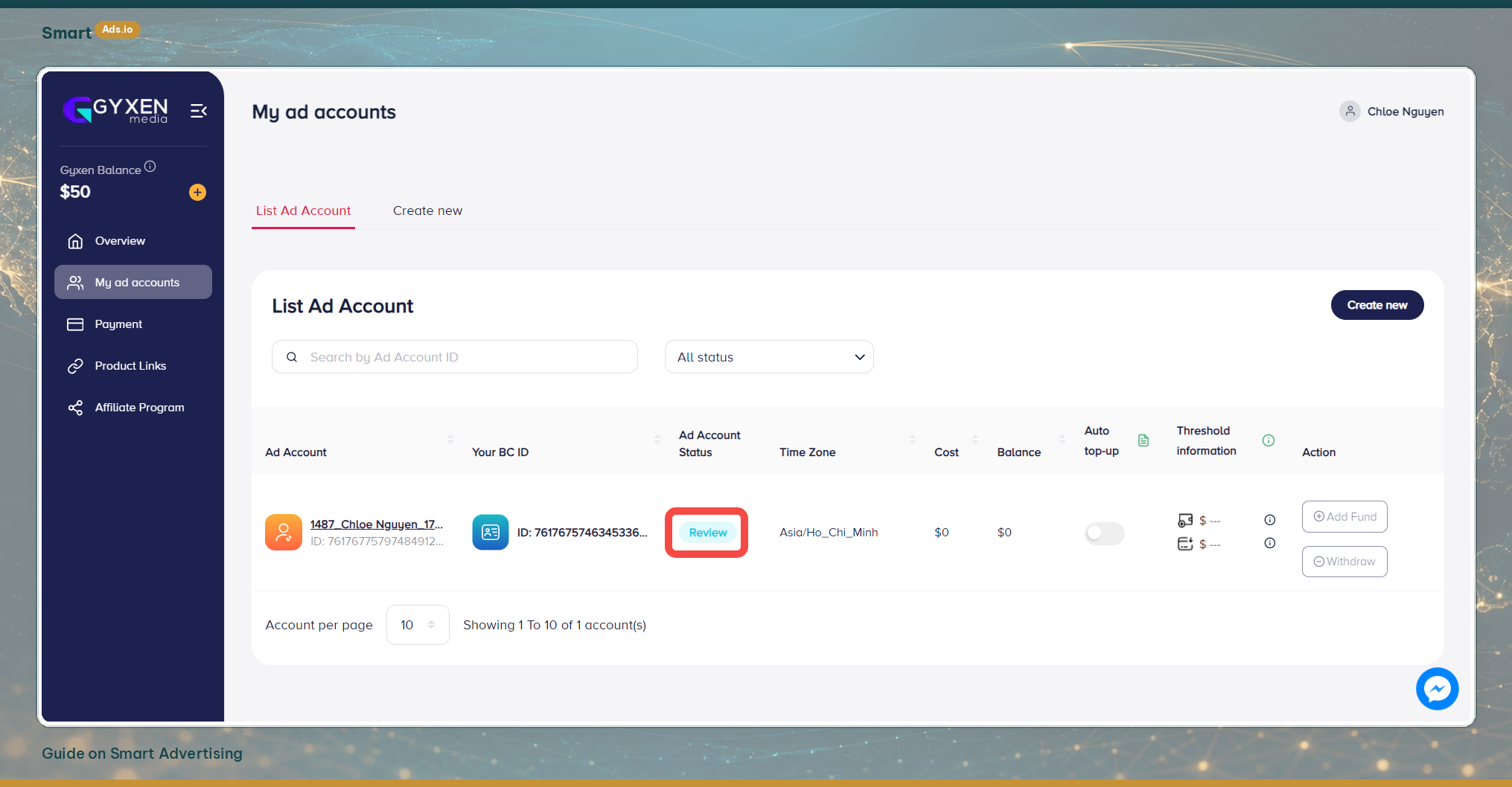Step 7 — Ad account approval