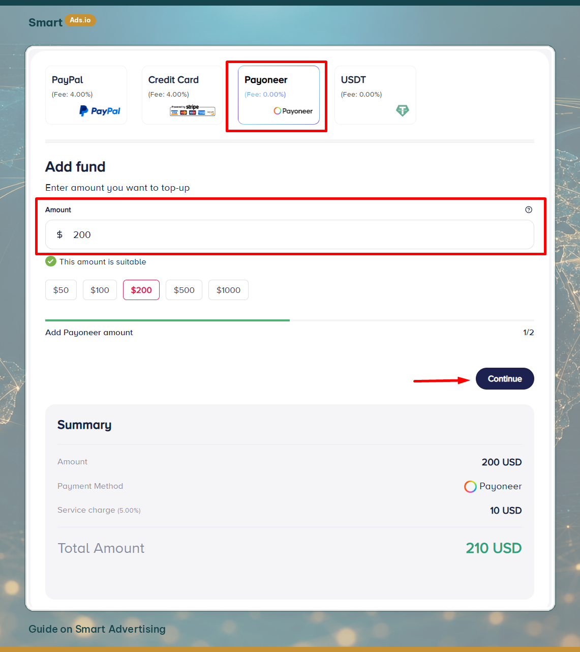 Auto Top-Up feature