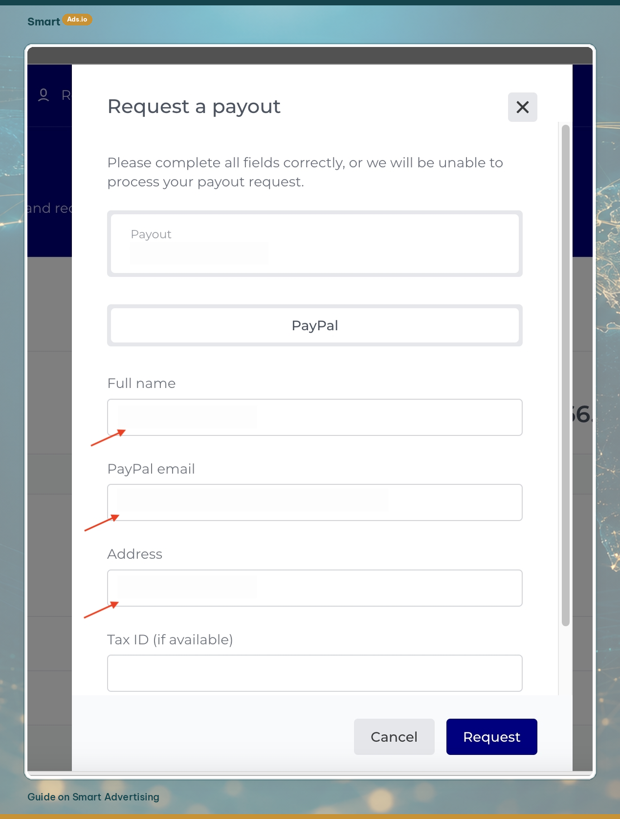Affiliate program step 1