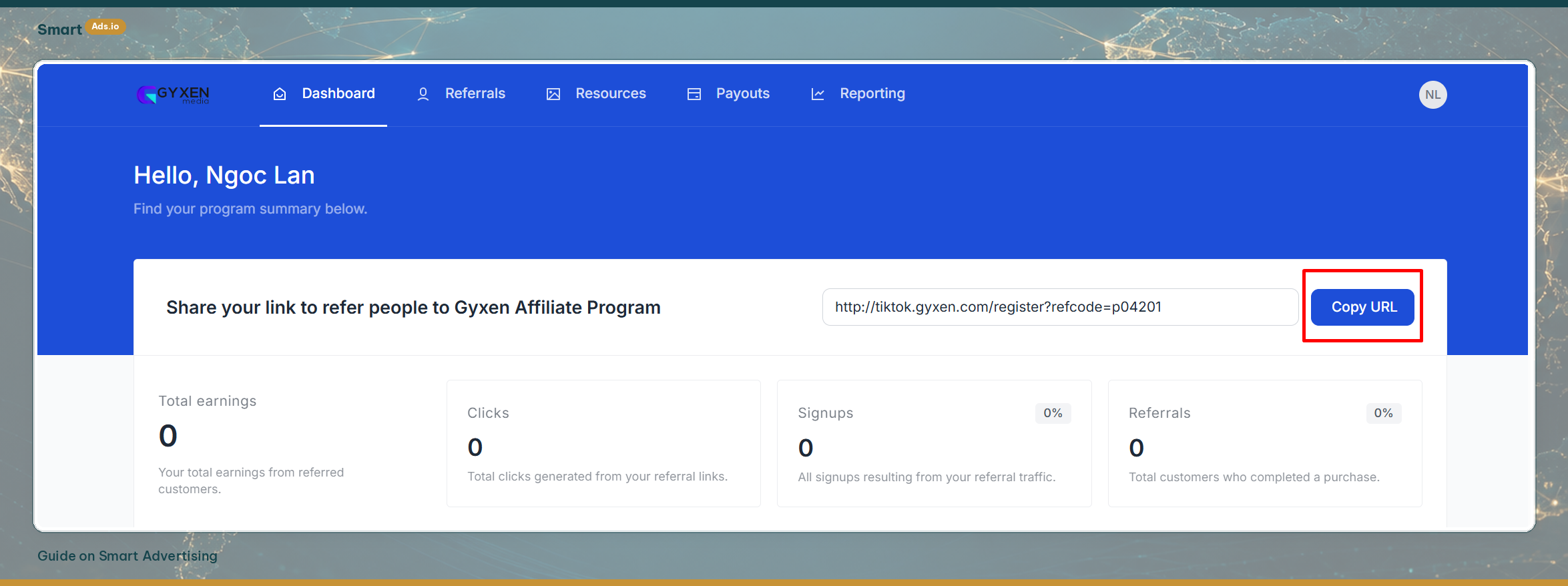Affiliate program step 2